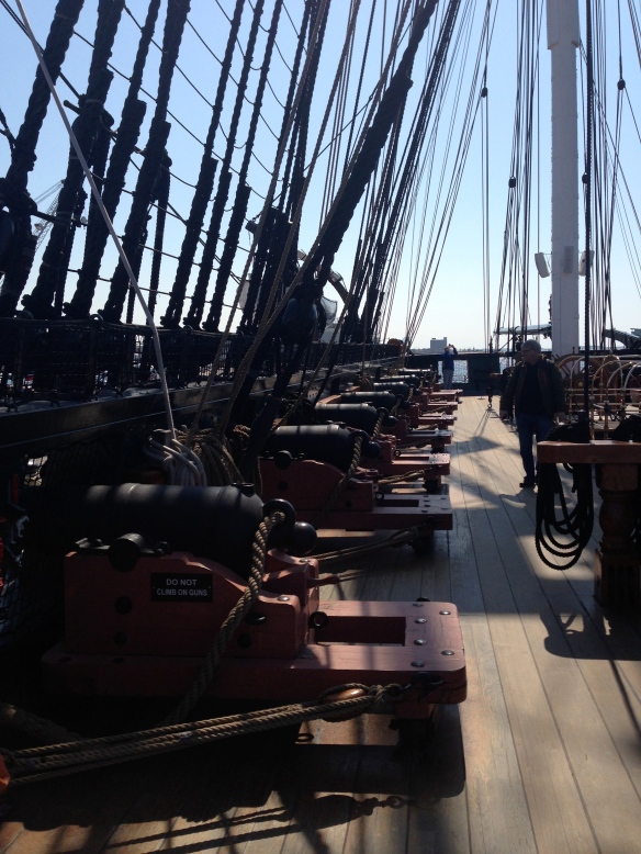 A view of the main deck, called the Spar Deck